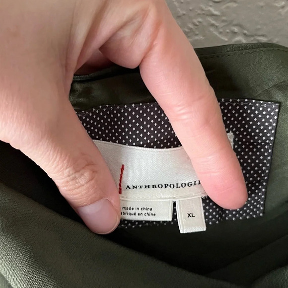 Anthropologie Dress Women's XL Elyse Green Bias Slip Midi HOCO Special Occasion - Picture 9 of 11